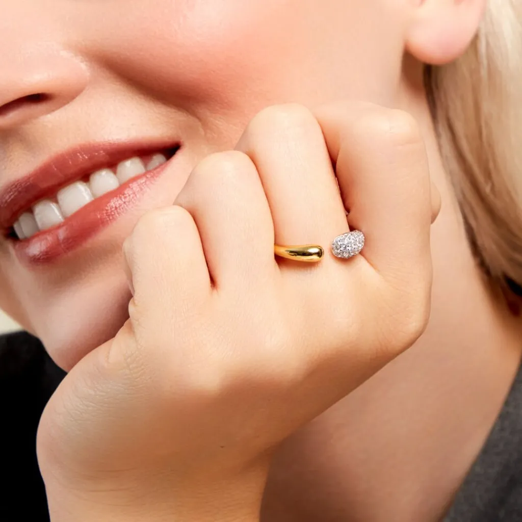 Histoire d'Or Bague Tiwa De Zirconium argent bicolore oxyde Online