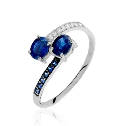 Histoire d'Or Bague Toi Et Moi Or Blanc Saphir Et Diamant Hot