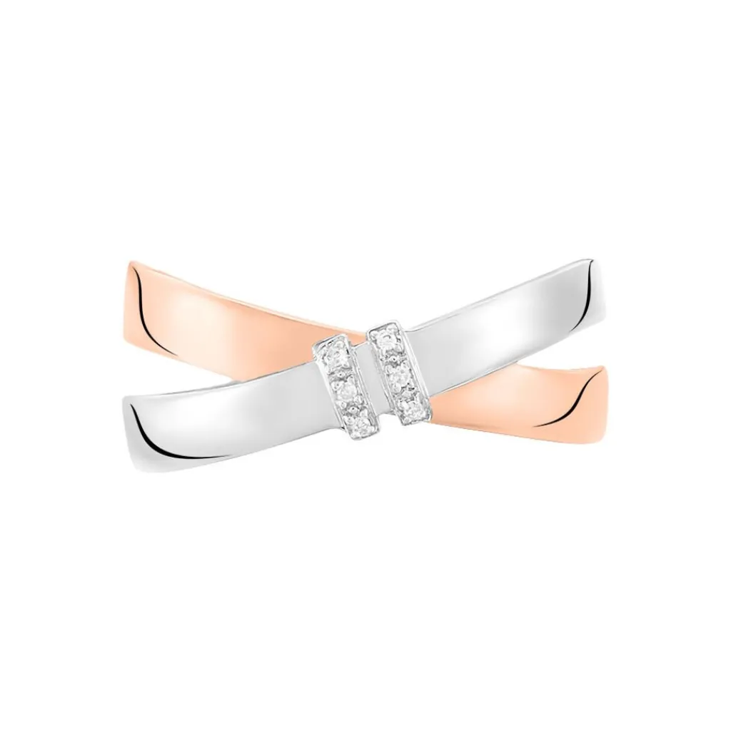 Histoire d'Or Bague Tonnia Or Bicolore Diamant Outlet