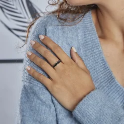 Histoire d'Or Bague Tour Complet Mondy Argent Oxydes De Zirconium