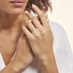 Histoire d'Or Bague Trilogie Or Blanc Diamant New