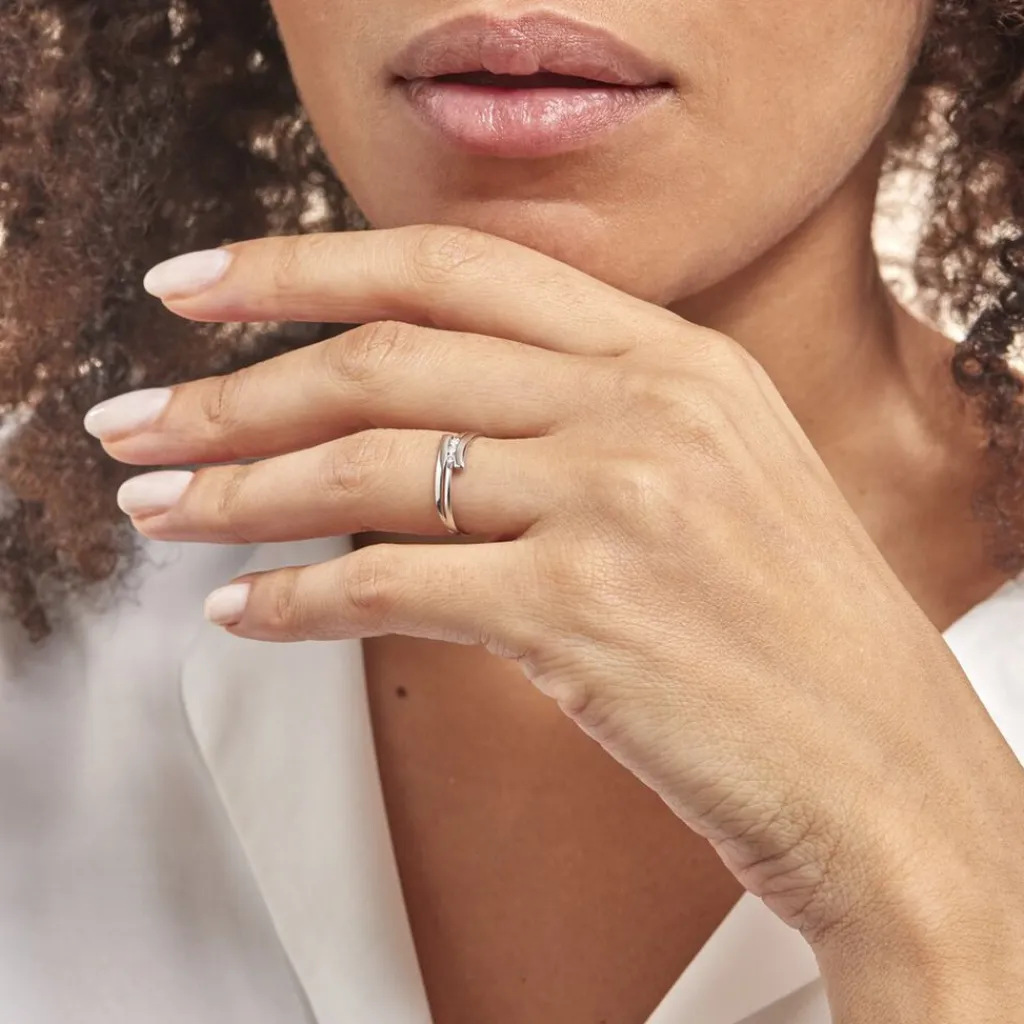 Histoire d'Or Bague Triptyque Or Blanc Diamant Discount