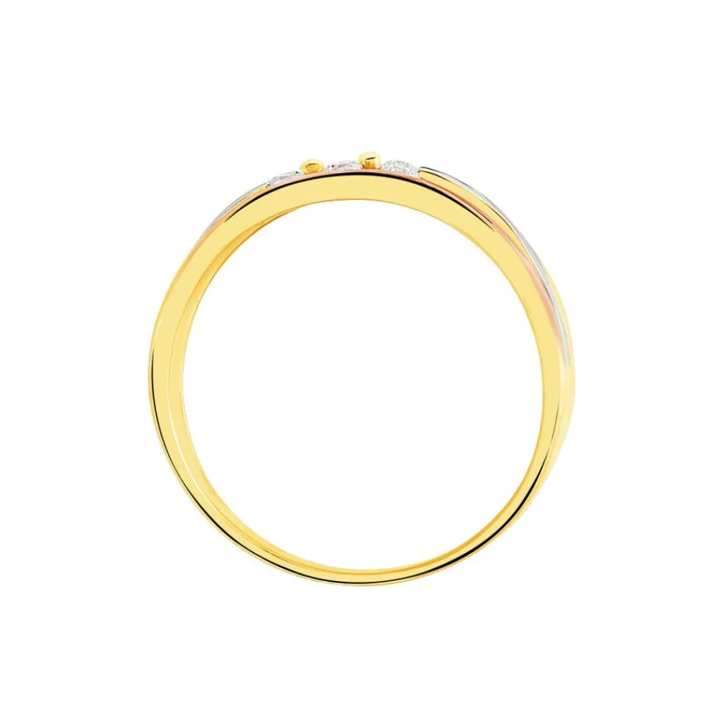 Histoire d'Or Bague Troyen Or Tricolore Diamant Online