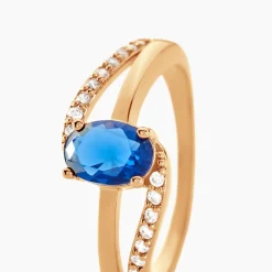 Histoire d'Or Bague Tyana Plaqué Or Jaune Pierre De Synthese Et Oxyde De Zirconium Discount