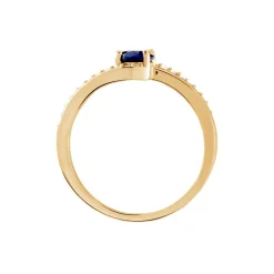 Histoire d'Or Bague Tyana Plaqué Or Jaune Pierre De Synthese Et Oxyde De Zirconium Discount