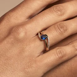 Histoire d'Or Bague Tyana Plaqué Or Jaune Pierre De Synthese Et Oxyde De Zirconium Discount