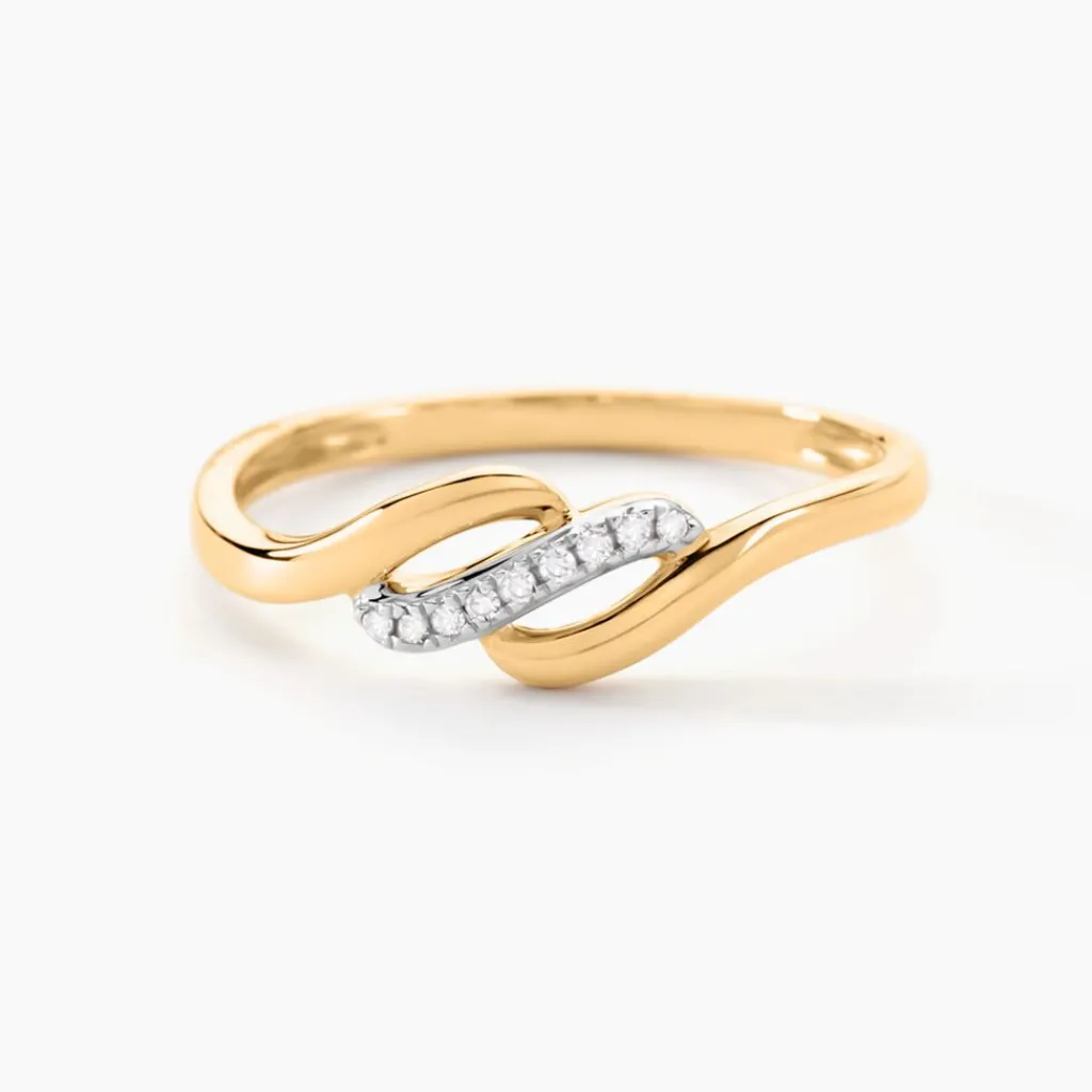Histoire d'Or Bague Tylane or jaune diamant New