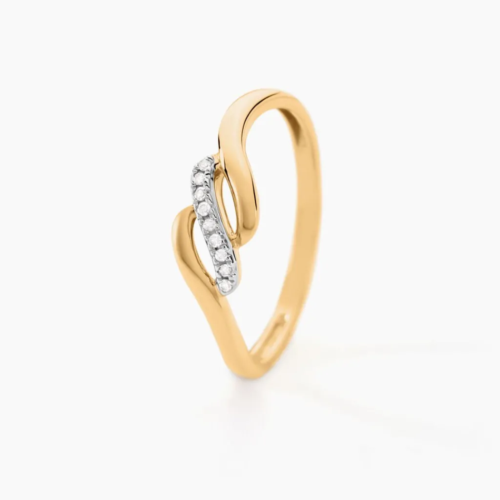 Histoire d'Or Bague Tylane or jaune diamant New