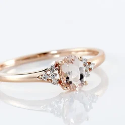 Histoire d'Or Bague Urbaine Or Rose Morganite Et Oxyde De Zirconium Best