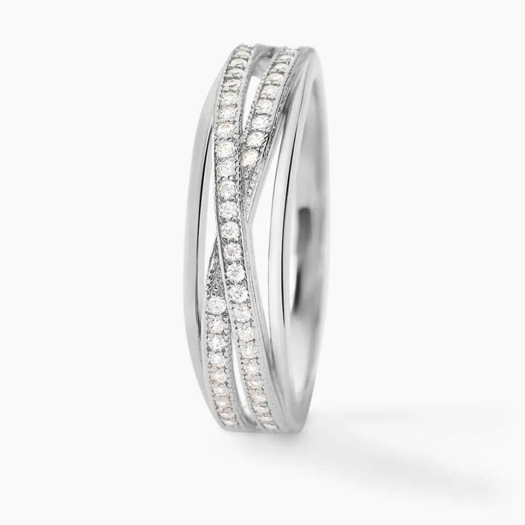 Histoire d'Or Bague Urpa Argent Blanc Oxyde De Zirconium Best