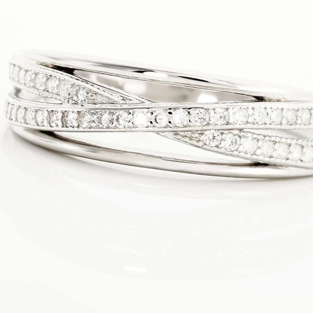 Histoire d'Or Bague Urpa Argent Blanc Oxyde De Zirconium Best