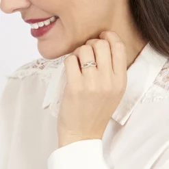 Histoire d'Or Bague Vaguelette or jaune diamant