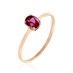 Histoire d'Or Bague Valentino Or Rose Rhodolite or rose rhodolite rouge Clearance