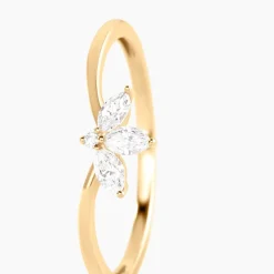 Histoire d'Or Bague Valkyries Or Jaune Diamant Synthétique Online