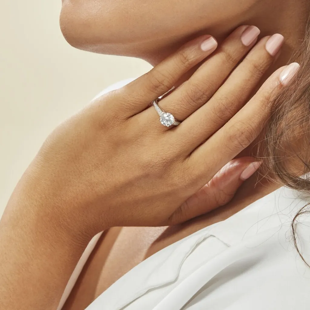 Histoire d'Or Bague Viky Argent Blanc Oxyde De Zirconium Clearance