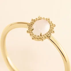 Histoire d'Or Bague Vintage Love Plaqué Or Jaune Pierre De Lune plaqué or jaune pierre de lune blanc