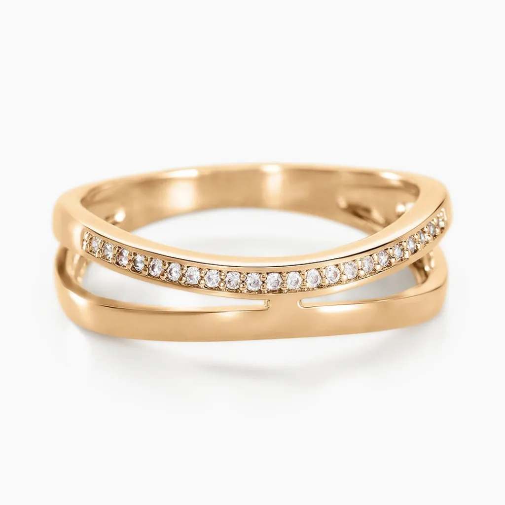 Histoire d'Or Bague Vitoria Plaqué Or Jaune Oxyde De Zirconium Sale