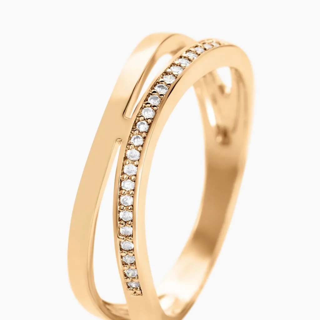 Histoire d'Or Bague Vitoria Plaqué Or Jaune Oxyde De Zirconium Sale