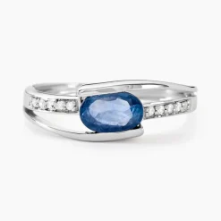 Histoire d'Or Bague Viyan Or Blanc Saphir Et Diamant Discount