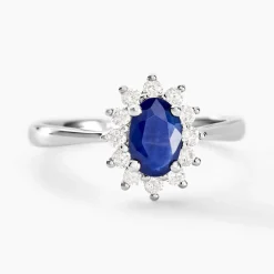 Histoire d'Or Bague Vladimir Or Blanc Saphir Diamants New