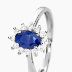 Histoire d'Or Bague Vladimir Or Blanc Saphir Diamants New