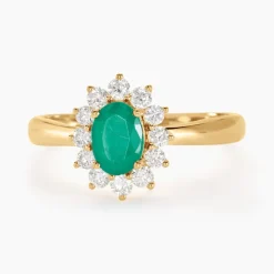 Histoire d'Or Bague Vladimir Diamants or jaune emeraude Clearance