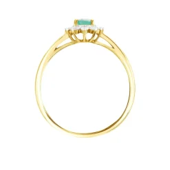 Histoire d'Or Bague Vladimir Diamants or jaune emeraude New