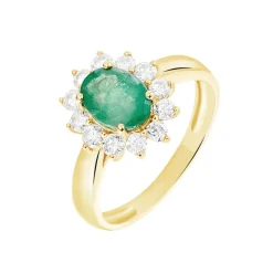 Histoire d'Or Bague Vladimir Diamants or jaune emeraude Online