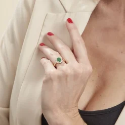 Histoire d'Or Bague Vladimir Diamants or jaune emeraude Online