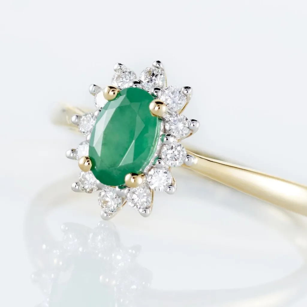 Histoire d'Or Bague Vladimir Or Jaune Emeraude Diamants or jaune emeraude Hot