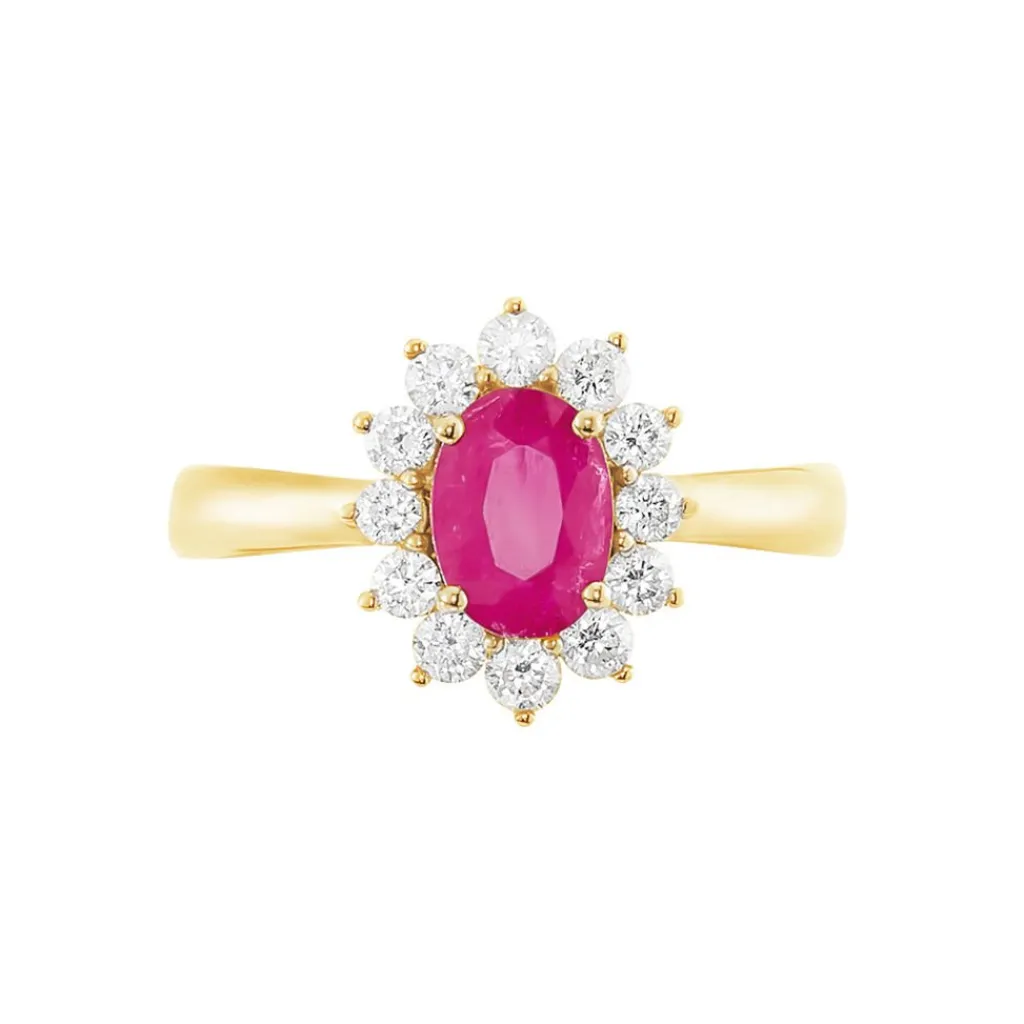 Histoire d'Or Bague Vladimir Diamants or jaune rubis Sale
