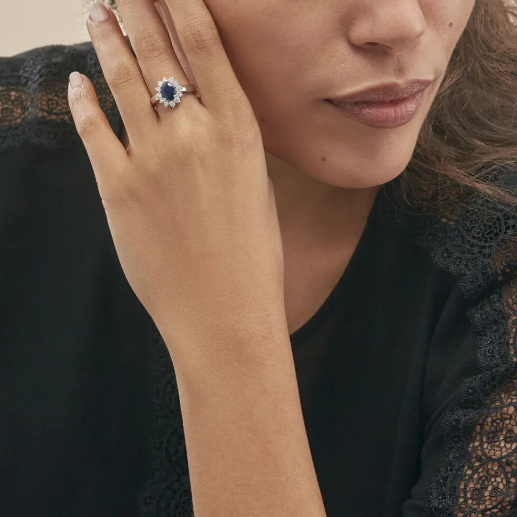 Histoire d'Or Bague Vladimir Or Jaune Saphir or blanc saphir