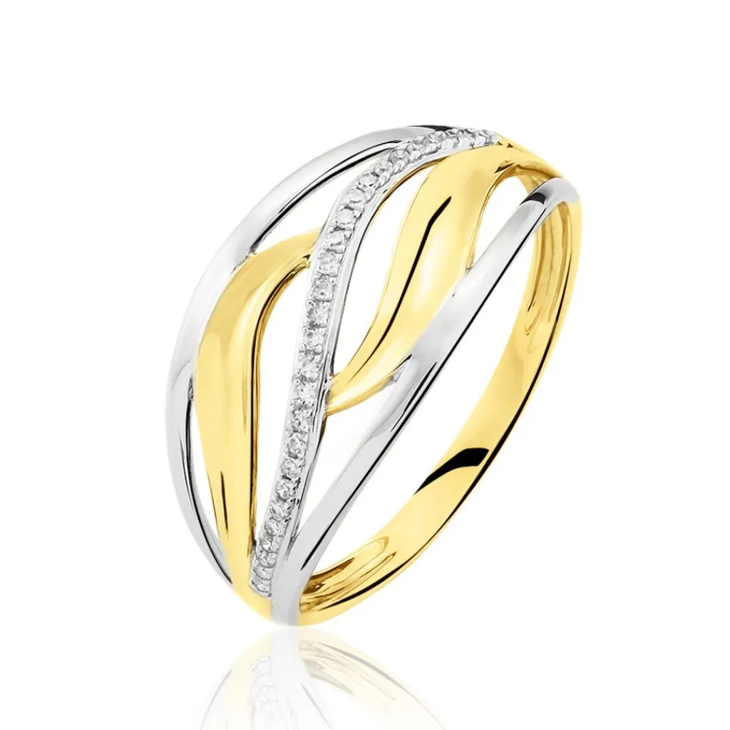 Histoire d'Or Bague Volcania Or Bicolore Diamant Best