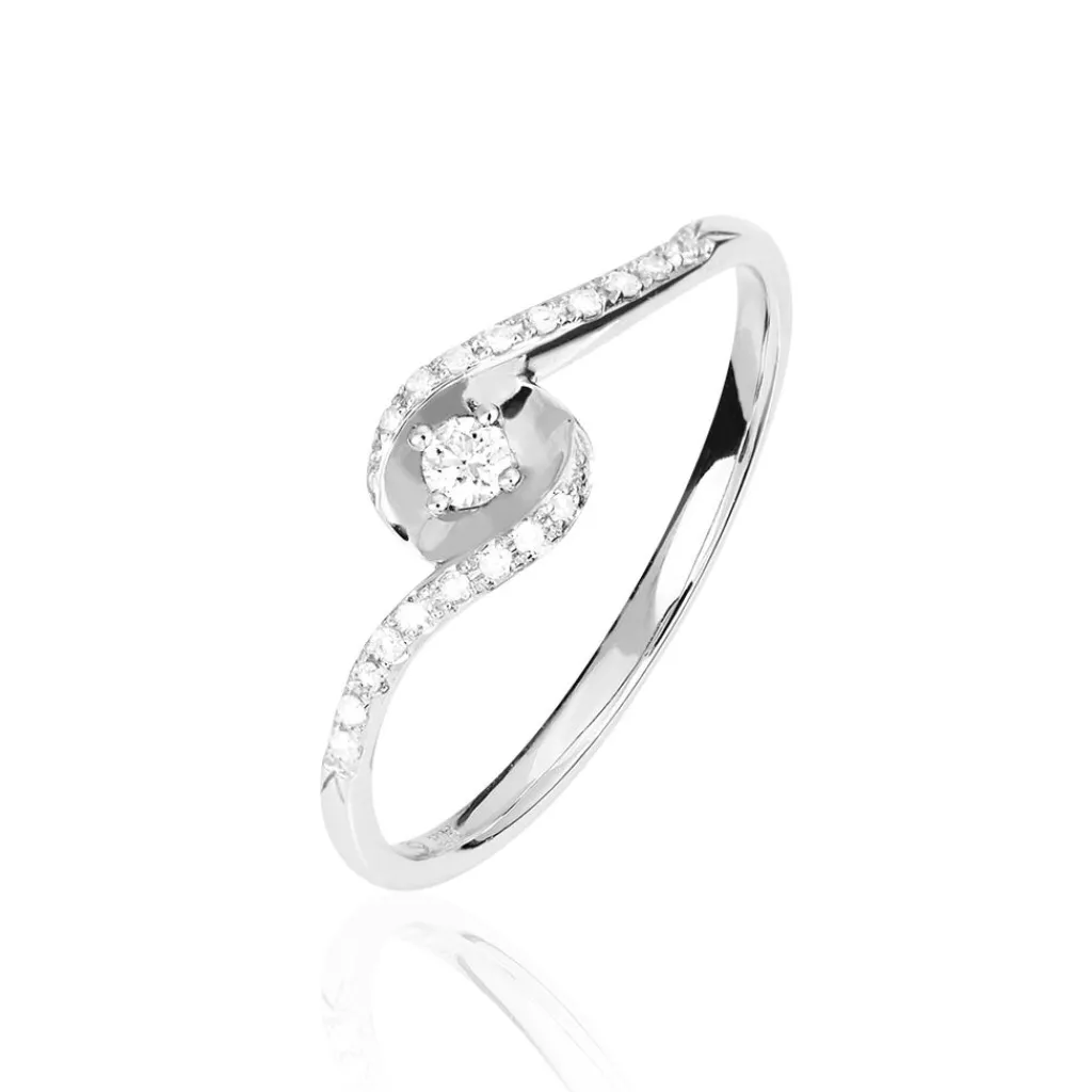 Histoire d'Or Bague Vrille Accompagnee or blanc diamant Discount