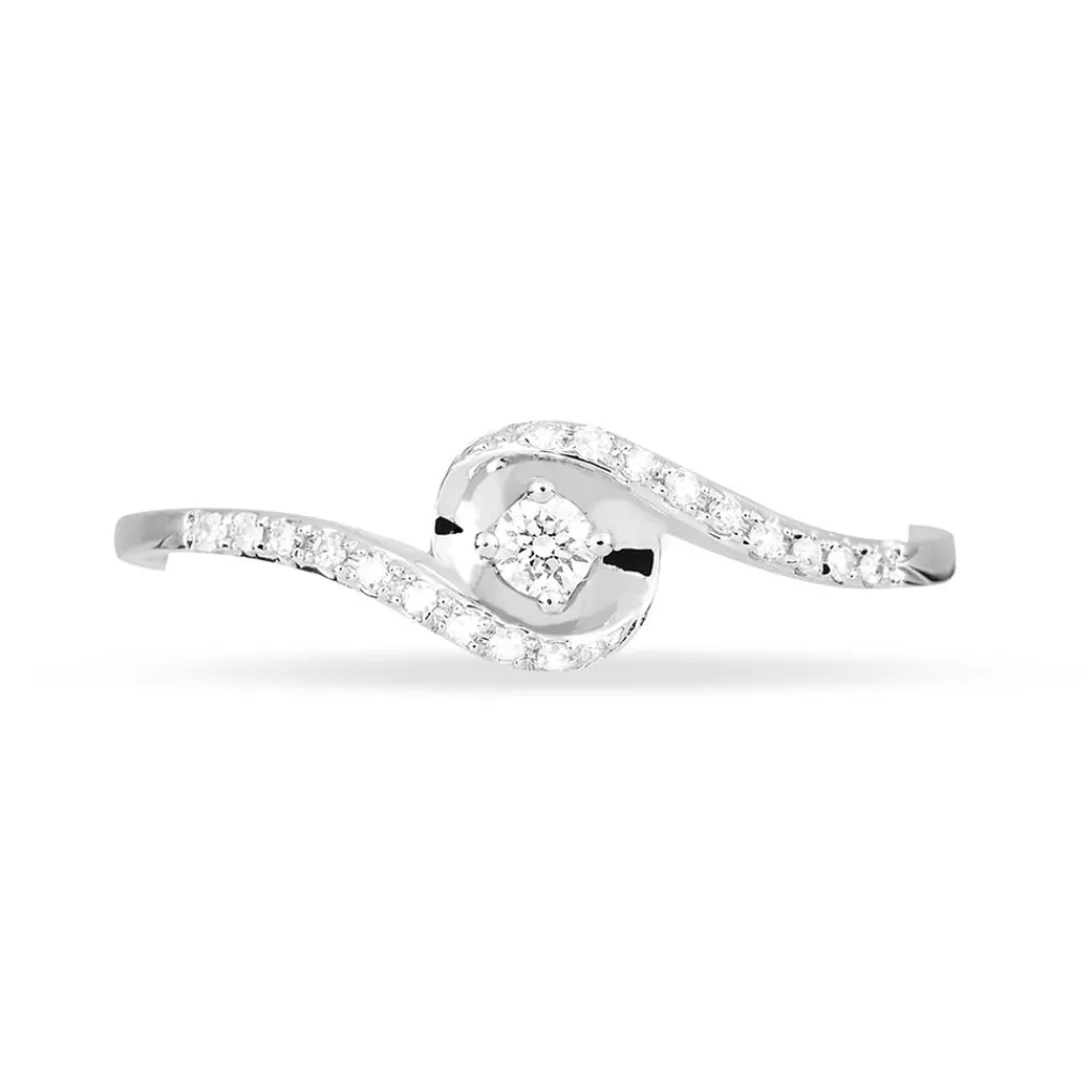 Histoire d'Or Bague Vrille Accompagnee or blanc diamant Discount