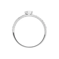 Histoire d'Or Bague Vrille Double Or Blanc Oxyde De Zirconium Discount