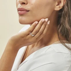 Histoire d'Or Bague Vrille Double Or Blanc Oxyde De Zirconium Discount