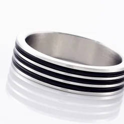 Histoire d'Or Bague Wallace Acier Blanc Discount