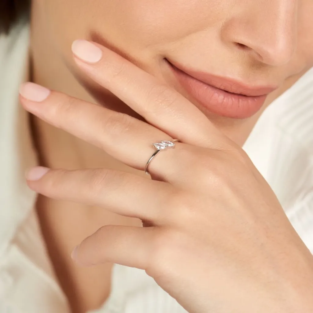 Histoire d'Or Bague Winter Sweetness Argent Blanc Oxyde De Zirconium Discount