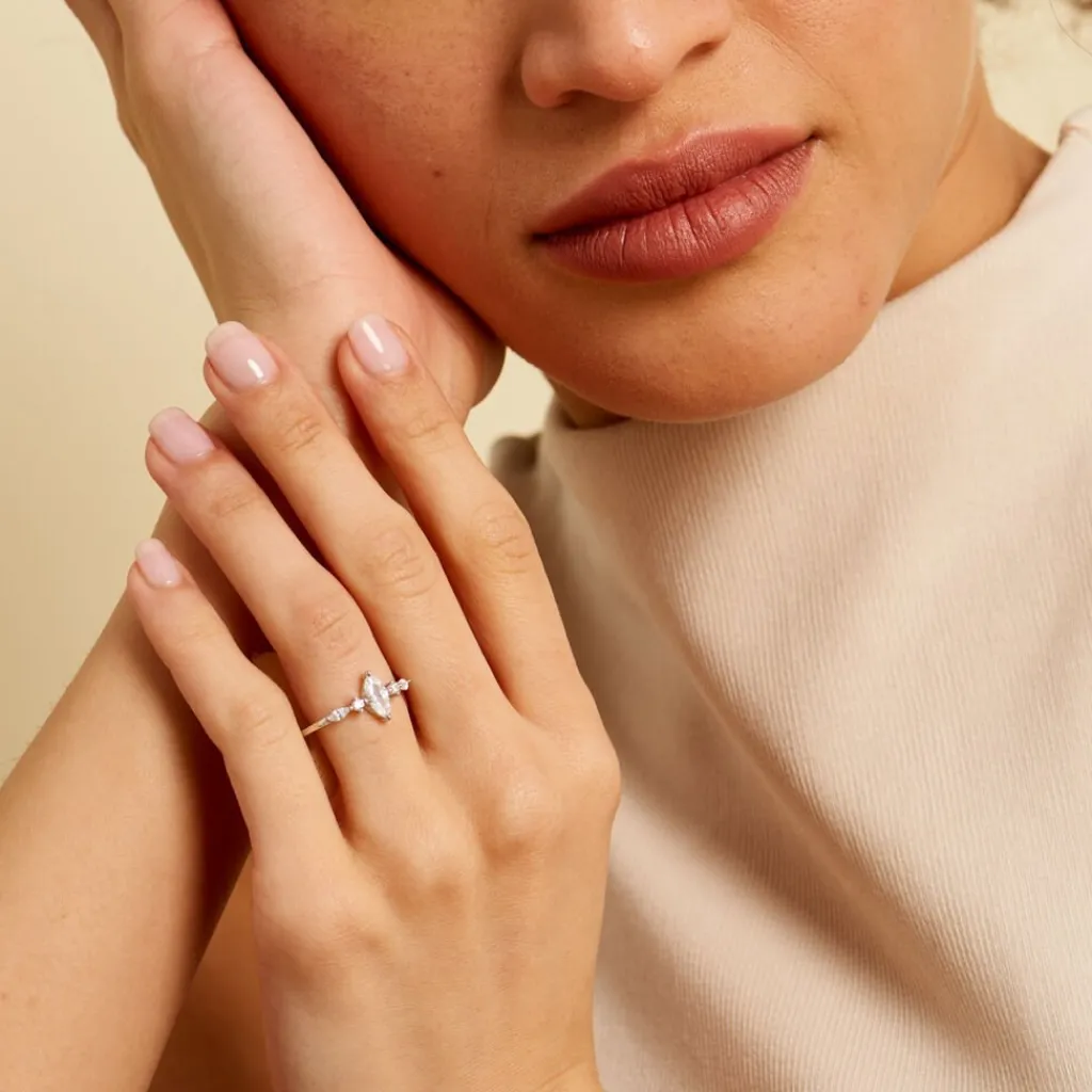 Histoire d'Or Bague Winter Sweetness Argent Blanc Oxyde De Zirconium Hot