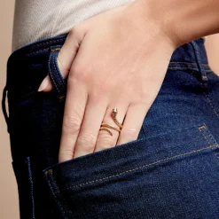 Histoire d'Or Bague Yasha Plaqué Or Jaune Spinelle Synthétique Online