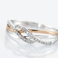 Histoire d'Or Bague Zinna Or Bicolore Diamant New