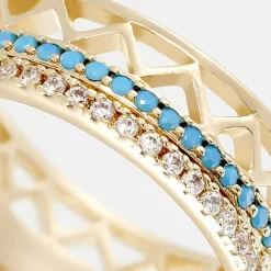 Histoire d'Or Bague Zoila Plaqué Or Jaune Oxyde De Zirconium Best