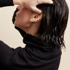 Histoire d'Or Bijou D'oreille Grimpant Unitaire Acier Inoxydable Jaune Dyonis Outlet