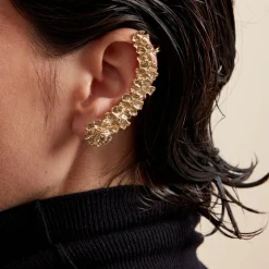 Histoire d'Or Bijou D'oreille Grimpant Unitaire Acier Inoxydable Jaune Dyonis Outlet