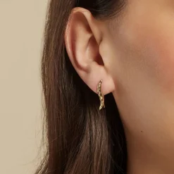 Histoire d'Or Bijou D'oreille Grimpante Unitaire Tonnau Or Jaune Discount