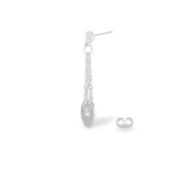 Histoire d'Or Bijou D'oreille Two Argent Blanc