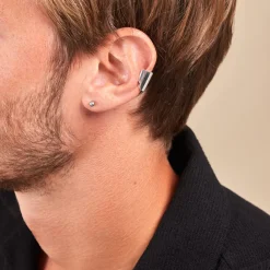 Histoire d'Or Bijou D'oreille Two Argent Blanc