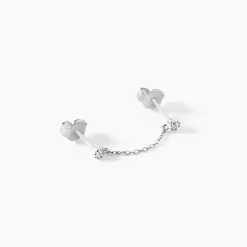 Histoire d'Or Bijou D'oreille Unitaire Argent Blanc Rocca Oxyde De Zirconium Outlet