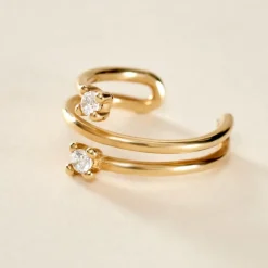 Histoire d'Or Bijou D'oreille Unitaire Eclat D'etoile Or Jaune Oxyde De Zirconium Clearance